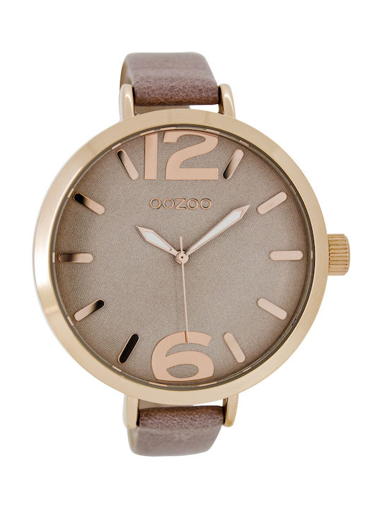 Oozoo Watch with Beige Leather Strap C7517