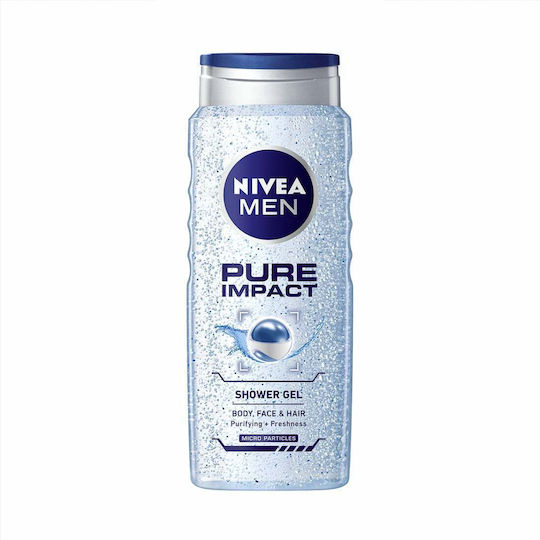 Nivea Men Pure Impact Αφρόλουτρο σε Gel για Άνδρες Αναζωογονητικό 500ml