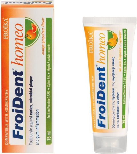 Froika Froident Homeo Orange -Grapefruit Pastă de Dinți cu Clorhexidină 75ml