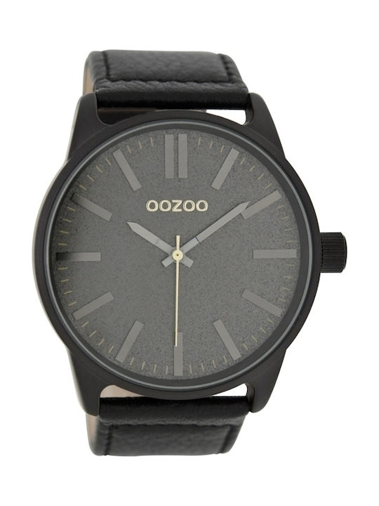 Oozoo Ceas cu Negru Curea de Piele C7469