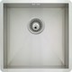 Macart Quattro Υποκαθήμενος Νεροχύτης Inox Σατινέ Μ45xΠ40cm Ασημί