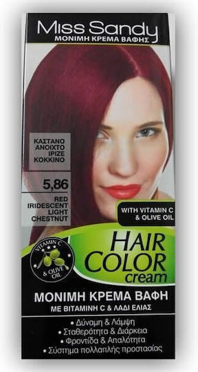 Miss Sandy Hair Color Cream Miss Sandy 5.86 Light Brown Root Red 60ml