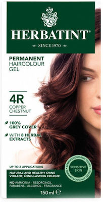 Herbatint Permanent Haircolor Gel Set Hair Dye no Ammonia 4R Copper Brown 150ml