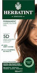 Herbatint Permanent Haircolor Gel Set Haarfarbe kein Ammoniak 5D Chestnut Light Gold 150ml