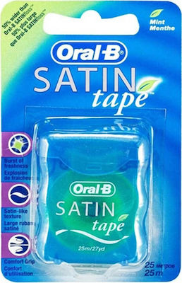 Oral-B Satin Tape Zahnseide mit Geschmack Minze 25m 1Stück