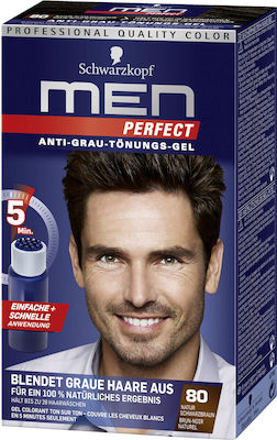 Schwarzkopf Men Perfect Set Haarfarbe 80 Natural Black Chestnut 40ml