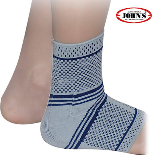 Johns 22421 Elastic Ankle Brace with Silicone Pads in Gray color