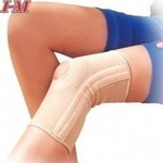 I-Ming ES-708 Elastic Knee Brace with Hole & Pads Beige