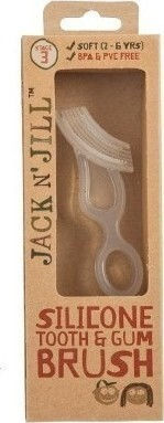Jack n' Jill Silicon Tooth & Gum Brush Βρεφική Οδοντόβουρτσα Δακτύλου για 2+ Χρονών Διάφανη