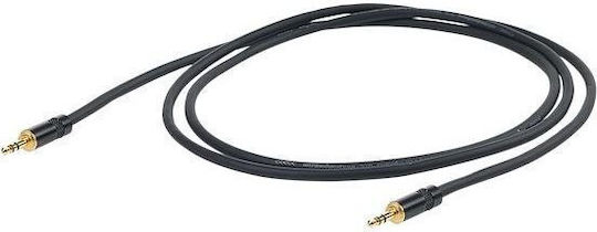 Proel Proel 3.5mm Jack Cable - 3.5mm Male to 3.5mm Male Black 3m with Gold Plated Terminals
