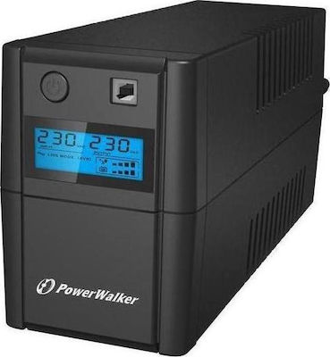 Powerwalker VI 850 SE LCD UPS Line-Interactive 850VA 480W με 2 Schuko Πρίζες