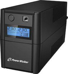 Powerwalker VI 650 SE LCD/IEC UPS Line-Interactive 650VA 360W with 4 IEC Power Plugs