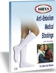 Johns Graduated Compression Thigh High Stockings with Silicone 18-24 mmHg White