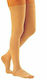 Johns Long Socks Thigh High Graduated Compression with Silicone & Open Toes 25-30 mmHg Beige