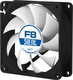Arctic F8 Silent 80mm 3-Pin Case Fan Black/White