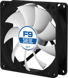 Arctic F9 Silent 92mm 3-Pin Case Fan Black/White