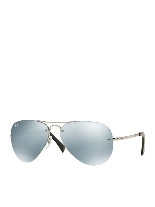 Ray Ban Highstreet Унисекс Слънчеви Очила с Сребърна Метална Рамка и Сребърни Огледални Стъкла