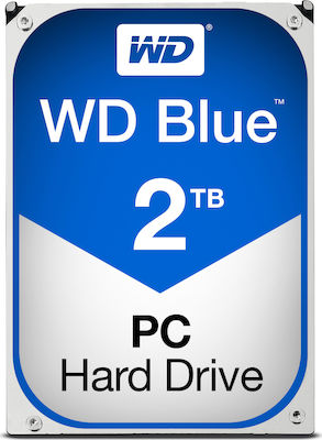 Western Digital Blue 2TB HDD Σκληρός Δίσκος 3.5" SATA III 5400rpm με 64MB Cache για Desktop