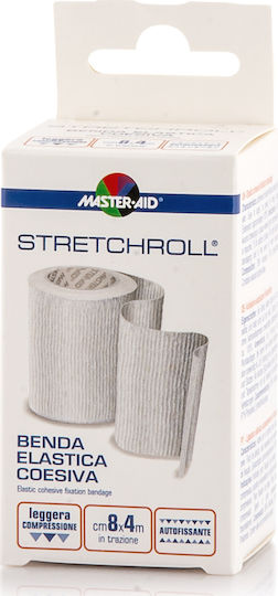 Master Aid Stretchroll Elastic Autoaderentă Bandaj 8cm x 4m