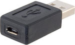 Converter USB-A male to micro USB female