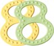 Nuk Teething Ring made of Plastic for 3 m+ Yellow-Green 2pcs