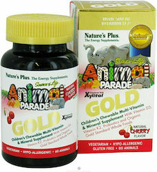 Nature's Plus Animal Parade GOLD Chewable Multivitamins Cherry F Multivitamin Kirsche 60 Kautabletten