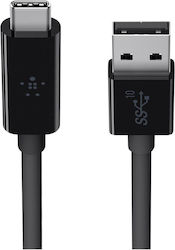 Belkin Regular USB 3.1 Cable USB-C male - USB-A male Mαύρο 1m (F2CU029BT1M-BLK)
