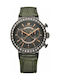 Swarovski Citra Sphere Watch Chronograph with Green Leather Strap