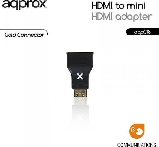 Approx APPC18 Μετατροπέας mini HDMI male σε HDMI female