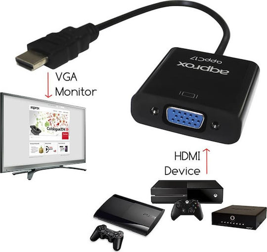 Approx APPC17 HDMI Männlich zu 3.5mm / VGA Weiblich 1 Stück