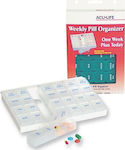 Acu-Life Weekly Pill Organizer with 4 Places Transparent 128SPW