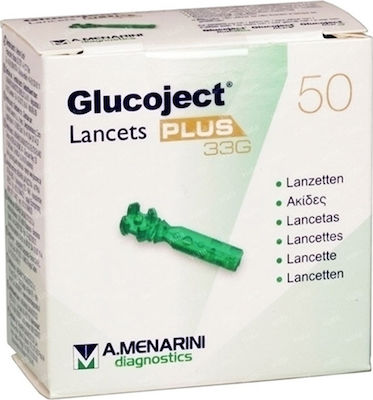 Menarini Glucoject Lancets Plus Σκαρφιστήρες 33G 50τμχ