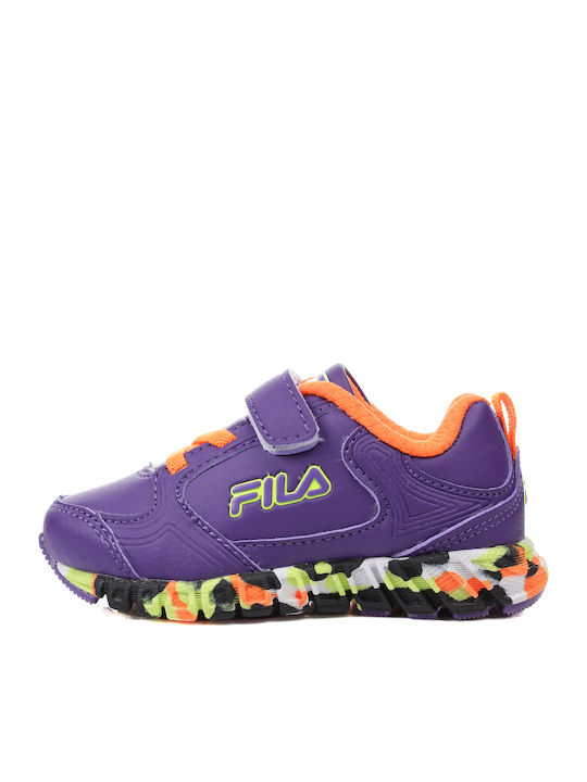 Fila Kids Sports Shoes Running Swype Camo Purple