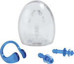 Intex Earplugs & Nose Clip Set Ωτοασπίδες Σιλικόνης για Κολύμβηση 2τμχ σε Μπλε Χρώμα 55609