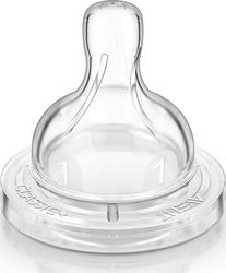 Philips Baby Bottle Teat of Silicone Slow Flow for 1+ months 2τμχ