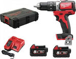 Milwaukee M18 BLPD-502C Ударен Двигател за бормашина Батерия Безчетков 18V 2x5Ах 4933448472