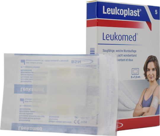 BSN Medical Sterilisiert Selbstklebende Bandagen Leukomed 7.2x5cm 5Stück
