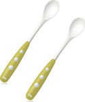 Nuk Baby Set with Spoons made of Plastic for 6+ months Green 2pcs