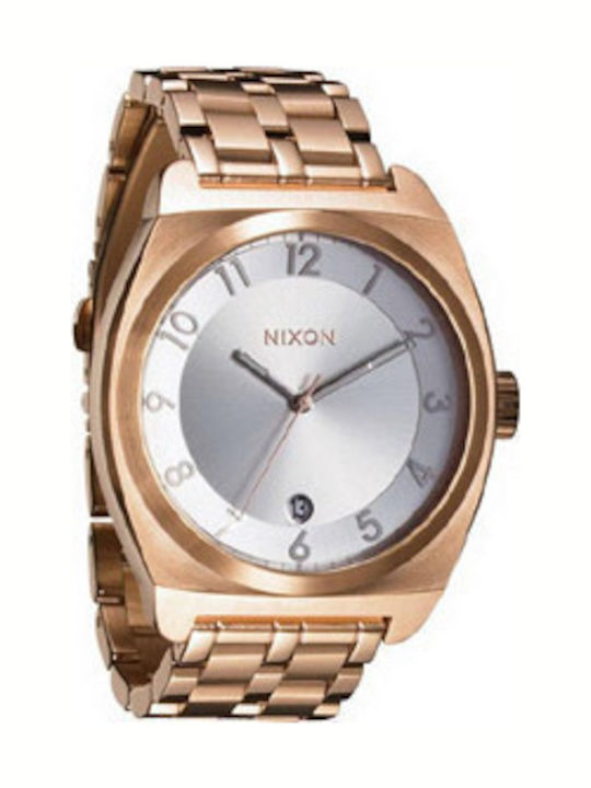 Nixon Men's Watch 40mm Battery with Pink Gold Metal Bracelet