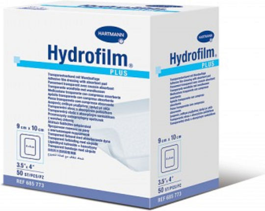 Hartmann Hydrofilm Plus Waterproof & Sterilized Plasters 10x9cm 50pcs