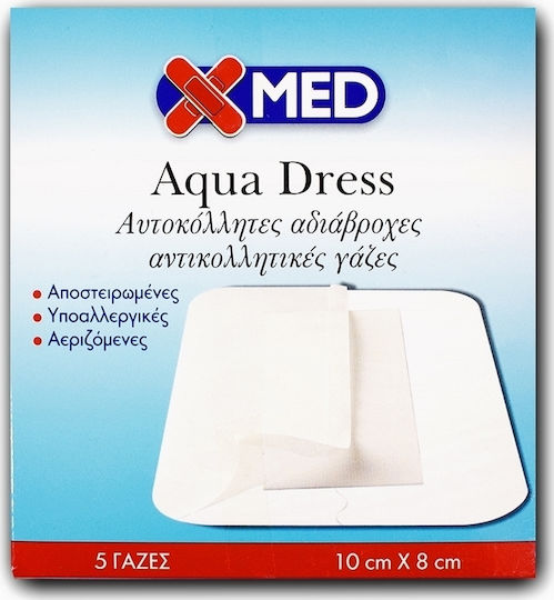 X-Med X-Med Aqua Dress Waterproof & Sterilized Plasters 10x8cm 5pcs