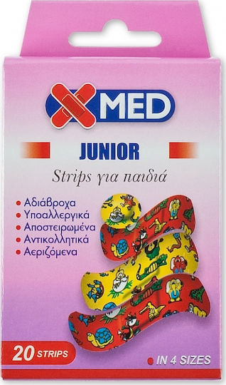 Medisei X-Μed Junior Kids Waterproof & Sterilized Plasters 20pcs