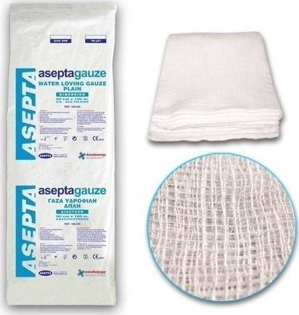 Asepta Нестерилни Медицинска газа Хидрофилен 90x10000см 1pcs