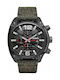 Diesel Overflow Battery Chronograph Watch with Fabric Strap Gray