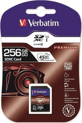 Verbatim Premium SDXC 256GB Clasa 10 U1 UHS-I