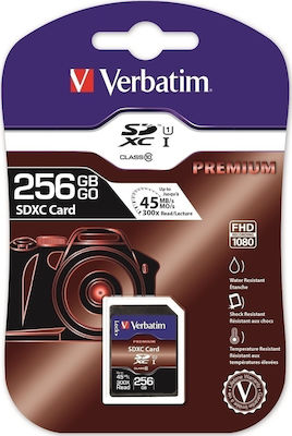 Verbatim Premium SDXC 256GB Klasse 10 U1 UHS-I