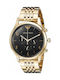 Emporio Armani Beta Uhr Chronograph Batterie mit Gold Metallarmband