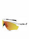 Oakley M2 Frame XL Men's Sunglasses with White Plastic Frame and Orange Mirror Lens OO9343-05