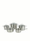 Fissler Barcelona Pots Set of Stainless Steel with No Coating Ασημί 5pcs