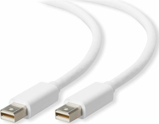 Powertech Kabel Mini-DisplayPort-Stecker - Mini-DisplayPort-Stecker 3m Weiß (CAB-DP010)